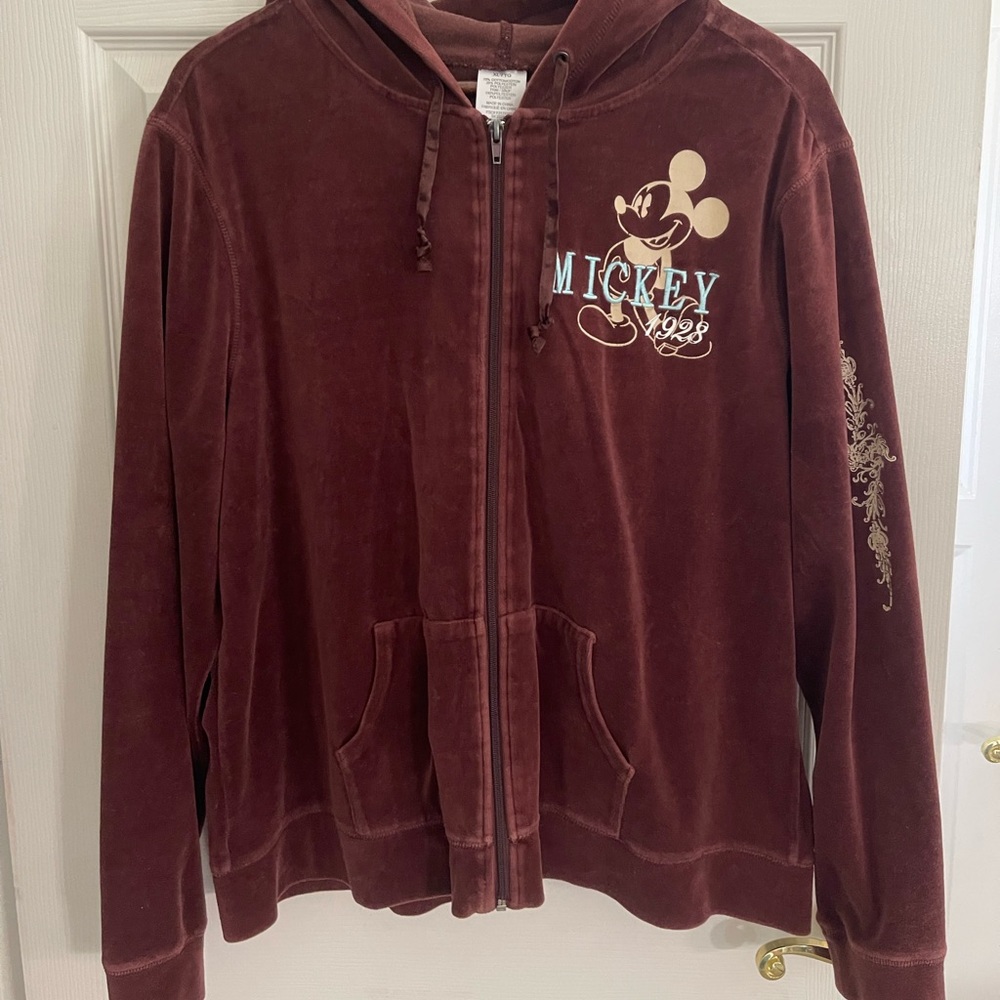 Vintage mickey mouse zip up hoodie